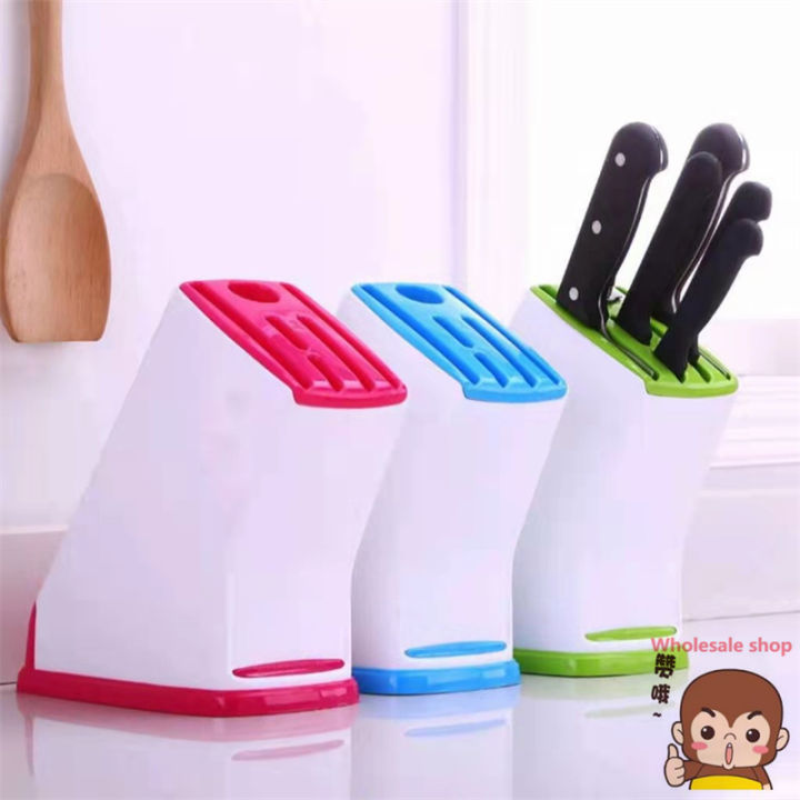 Knife Block Holder Plastic Utensil Kitchen Storage Stand Multi