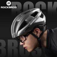 หมวกปั่นจักรยานยี่ห้อ ROCKBROS พร้อมไฟท้ายแอลอีดีชาร์จหมวกนิรภัย Ultra-Light Mountain จักรยานเสือหมอบหมวกกันน็อกชายหมวกกันน็อคสำหรับเล่นสเก็ตบอร์ดอุปกรณ์