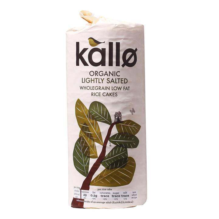 Kallo Organic Lightly Salted Wholegrain Low Fat Rice Cakes, 100g Lazada