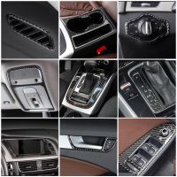 [Hot K] สำหรับ Audi A4 B8 A5รถคาร์บอนไฟเบอร์ชุดคันเกียร์เครื่องปรับอากาศ Outlet CD แผงปุ่มรถแข่งปลอกคอกันสุนัขเลีย Trim สติกเกอร์อุปกรณ์ตกแต่งรถยนต์