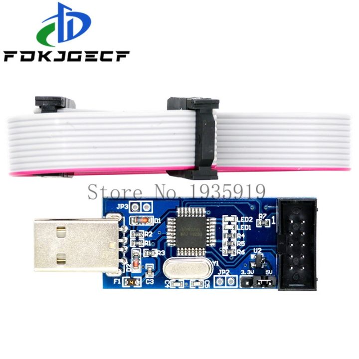 10pin-เป็น6ขาบอร์ดอะแดปเตอร์-usbasp-usbisp-avr-โปรแกรมเมอร์-usb-isp-usb-asp-atmega8รองรับ-atmega128-win7-64วงจรรวม