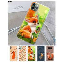 T-240 Cute fox โปร่งใส อ่อนนุ่ม ซิลิโคน TPU เคสโทรศัพท์ หรับ VIVO V25E Y12 Y02S Y33S Y11S Y31 Y21S Y12S Y15 Y51A V25 Y35 X80 Y02 Y11 Y51 Y17 Y21 Y22S Y01 Y16 Pro