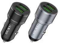 หัวชาร์จรถOUKU CK03 หัวชาร์จในรถยนต์ 2 PORT USB 3.4Aoutput 3.4A CAR CHARGER