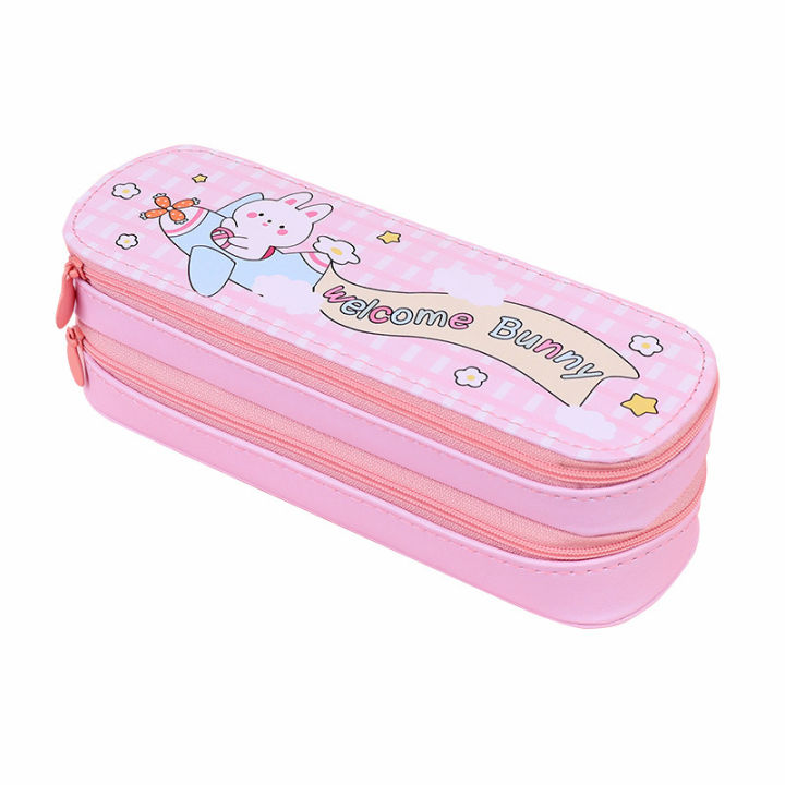 new-double-deck-pencil-case-large-capacity-cute-pencil-bag-pouch-girls-holder-stationery-desk-organizer-school-office-supplies