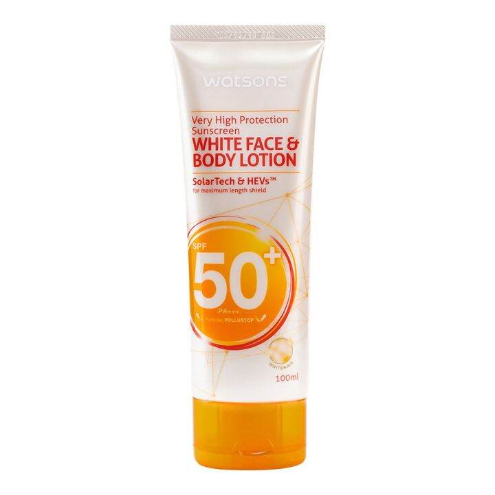 WATSONS Very High Protection Sunscreen White Face and Body Lotion SPF