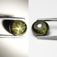 1.70 ct พลอยสตาร์ ดิบ (Unheat Golden Green Star) 6 ขา สีทอง-เขียว