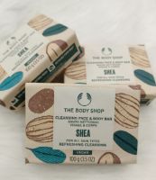 THE BODY SHOP SHEA CLEANSING FACE &amp; BODY BAR 100G เดอะ บอดี้ ช็อป เชียร์ คลีนซิ่ง เฟส แอนด์ บอดี้ บาร์ 100 กรัม