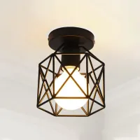 Modern Iron Ceiling Lights Lamp Shade E27 Scandinavian Chandelier Bedroom Dinning Parlor Hanging Lignts Retro Parlor Home Decor