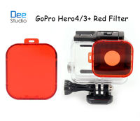 GoPro Hero Gear Diving กรองสำหรับ GoPro Hero 4/3+ การกระทำ Camera (สีแดง) Hero Gear Diving Filter for GoPro Hero 4/3+ Action Camera(Red)