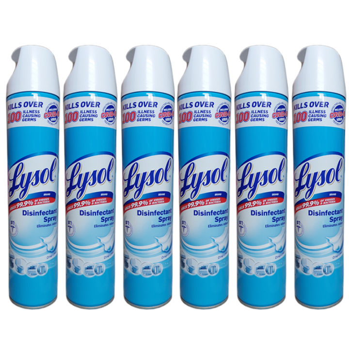 Set of 6 Lysol Disinfectant Spray Crisp Linen Scent 510 grams (6 Big ...