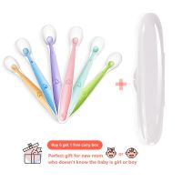 1 set Baby Silicone Soft Spoon Training Feeding Spoons with box Tableware for Children kid Infants Sensing solid feeding Cutlery Bowl Fork Spoon Sets