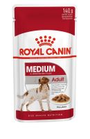 Royal Canin WET Medium Adult รอยัลคานิน อาหารเปียก สุนัขโตพันธุ์กลาง (140g)