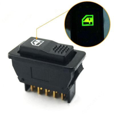 Electric Window Switch Electric Lift Button 12V 24V 5pin Car Electric Window Single Switch Car Universal Electric Window Switch