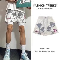 ● Summer American Shorts Loose Casual But Knee Quarter Pants Mens Tide Brand High Street Retro Sports Training Basketball Pants