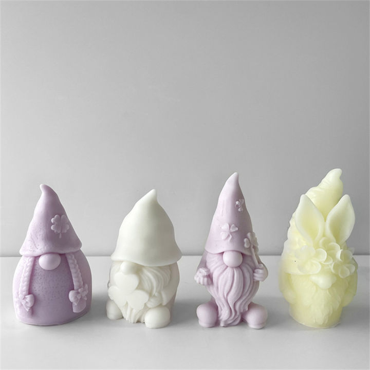 silicone-mould-diffuser-stone-mould-candle-mould-diy-handmade-tools-dwarf-faceless-old-man-clover