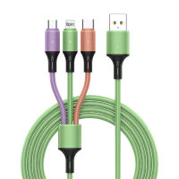 สายเคเบิลข้อมูล3-In-1 Fast Charging Super Long 5A Multi USB Port Charging Cord Mobile Phone Wire For Home Data Cable Stable