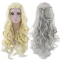 Daenerys Targaryen Cosplay Wig Synthetic Hair Long Wavy Dragon Of Mother Wigs Halloween Party Costume For Women