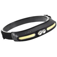 LED Headlamp COB Adjustable LED Rechargeable Headband Light Outdoor Waterproof Headlamp Flashlight Fishing Camping Running Head Light for Adults and Kids rational