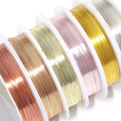 【YF】 1.5-20m/rolo 0.2-1mm colorfast fio de cobre accessorie para fazer pulseira colar cordão jóias corda miçangas artesanato artesanal