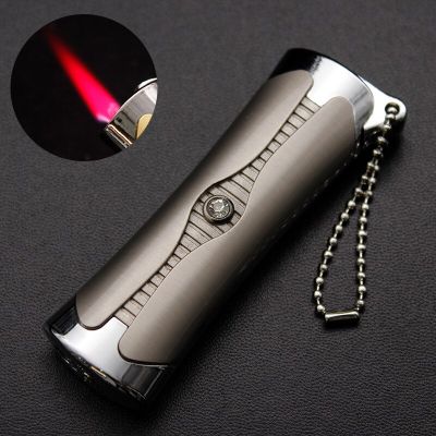 ZZOOI Jet Butane Gas Lighter Turbo Metal Red Flame Lighters Electronic Press Pipe Lighters Smoking Accessories Gadgets for Men Gift