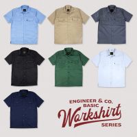 Basic Workshirt เสื้อทํางาน แขนสั้น แบบเรียบ ตัวสั้น Series 6 ตัวเลือก โดย ENGINEER