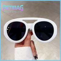 PETIBAG UV400 การไล่ระดับสี แว่นตาสำหรับผู้หญิง สะพานคู่ ที่บังแดด แว่นตากันแดดสำหรับผู้หญิง แว่นกันแดดแบบกลม แว่นตาสำหรับแว่นตา