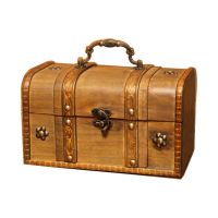 ✜ Sundries Box Eco-friendly Portable Large Capacity Vintage Sundries Box Desktop Decorations Vintage Box for Office