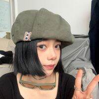 ญี่ปุ่นออกแบบ Beret unisex Punk แฟชั่นจิตรกรหมวกหญิง Solid labelling VINTAGE newsboy หมวก Harajuku สไตล์ Cloud หมวก