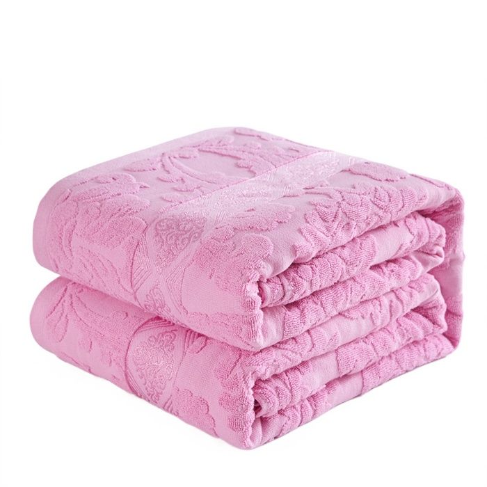 ผ้าคลุมผ้าห่มเตียงปรับอากาศระบายอากาศได้-jacquard-ยุโรปสีทึบผ้าห่มขนหนูไม่ระคายเคืองผิว