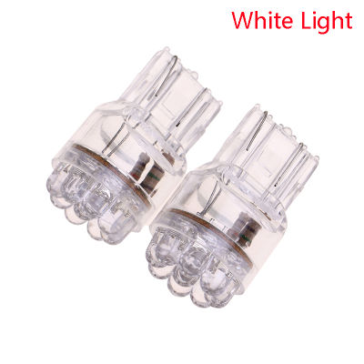 LEYOUFU 2ชิ้น T20 7443 7440 9LED เบรครถหลอดไฟอัตโนมัติแผ่นเรืองแสงสัญญาณเลี้ยวและหยุด