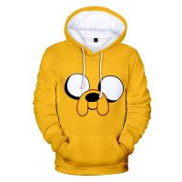 2023 NEWY2K Kawaii Hoodie Adventure Time Finn And Jake The Dog Face 3D เสื้อกันหนาวหมวกเสื้อแขนยาวผู้ชายผู้หญิง