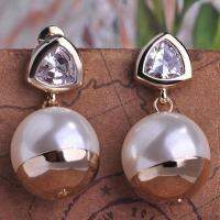 Jewelry Austrian Crystal Big Drop Earrings For Women Size 3.0*2.6 Cm