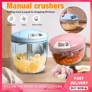 500ML Manual Food Chopper, Easy Hand Pull Mincer, Blender to Chop