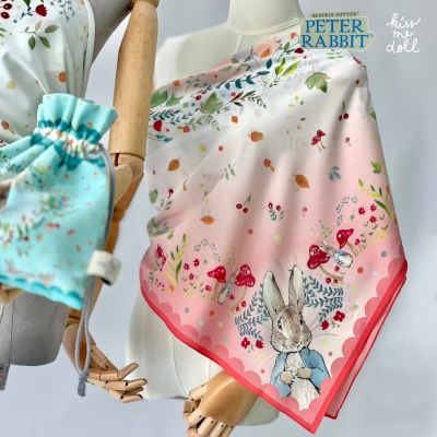 Kiss Me Doll - ผ้าพันคอ/ผ้าคลุมไหล่ Peter Rabbit ลาย Forest ขนาด100x100 cm.