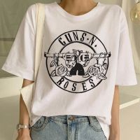 แฟชั่น Punk T Guns N กุหลาบเสื้อยืดผู้หญิง Tshirt Street Rock ผู้หญิง Pistola N กุหลาบพิมพ์ชุด hip Hop Tees