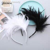 【hot】﹍♗❆  Headpiece Burlesque colorido para mulheres Flapper Vintage Pena de Avestruz Headband extravagante Acessórios cabelo