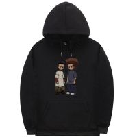 The Boondocks Huey and Riley Print Hoodie Oversized Men Personality Hip Hop Sweatshirt Man Fashion Harajuku Cotton Hoodies Size XS-4XL