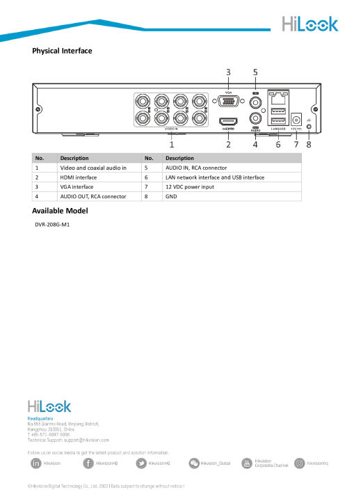 hilook-รุ่น-dvr-208g-m1-เครื่องบันทึกกล้องวงจรปิด-8ch-รองรับกล้อง-ai-ตรวจจับการเคลื่อนไหว-รองรับกล้องมีไมค์