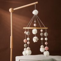 Baby Fur Ball Bed Bell 0-12 Months Mobiles Rattles Toys Infant Crib Hanging Decoration Handmade Rotating Bed Bell Newborn Gift