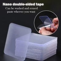 №♤☁ Double Sided Tape Super Sticky PVC Nano Transparent No Trace Acrylic Reusable Waterproof Adhesive Pendating Fixed Home Supplies