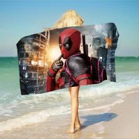 [Gexing fabrics] Disney Marvell Deadpool ผ้าขนหนูชายหาดผ้าขนหนูอาบน้ำไมโครไฟเบอร์ผ้าอุปกรณ์ในห้องน้ำสำหรับเป็นของขวัญสำหรับผู้ใหญ่เด็ก