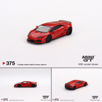 MINI GT 1:64 Model Car LB Huracan Ver 2.0 LB WORK Alloy Model Car -Red #375 LHD