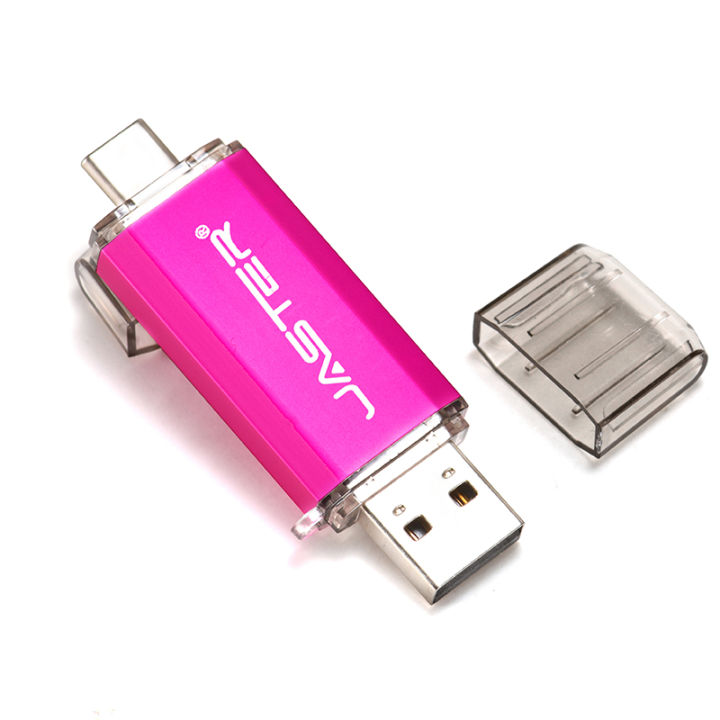 hot-jaster-type-c-สมาร์ทโฟน-usb-แฟลชไดรฟ์ปากกาโลหะสีทองความเร็วสูง-memory-stick-business-u-disk-16gb-32gb-64gb-128gb