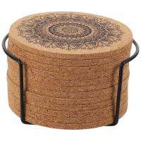 【CW】❏✻▥  1 Set of 12PCS Mandala Design Round Coasters with Rack(1xRack and 12 Coasters)