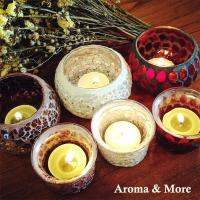 Aroma&amp;More  แก้วแฟนซีแฮนด์เมด สำหรับตกแต่ง มี 3 แบบ 3 สี ให้เลือก Fancy glass Handmade (Mosaic) 3 color 3 styles