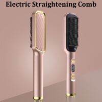 Comb Straight Hair Straightener Comb Negative Anti-Scalding Curling Iron Heated Comb Straightener UK Plug A