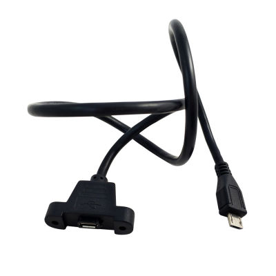 30/50ซม. USB2.0ไมโคร USB หัวต่อตัวผู้กับสายเต้ารับต่อแบบพกพา