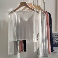 ▧❅ 4colors White Cropped Cardigan Short Mesh Open Stitch Women Cardigans Lightweight Crop Top Soft Breathable Beach Cover Ups 2023