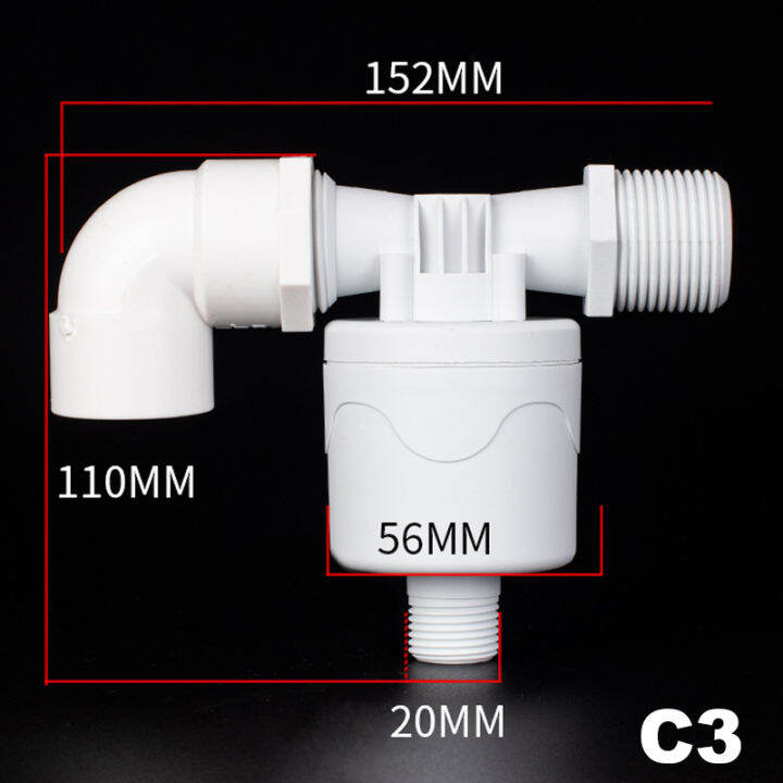 carmelun-วาล์วควบคุมระดับน้ำอัตโนมัติแบบวาล์วบอลลูกลอยเกลียวตรงระดับน้ำผ่านตัวผู้วาล์วด้านในวาล์วแทงค์ปลั๊กอิน