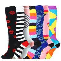 【Sock shop】ถุงน่องการบีบอัดผู้หญิงผู้ชาย7คู่/ล็อตวิ่งกีฬาขี่จักรยานถุงเท้าเที่ยวบินเดินทางความดันถุงเท้าคริสต์มาส